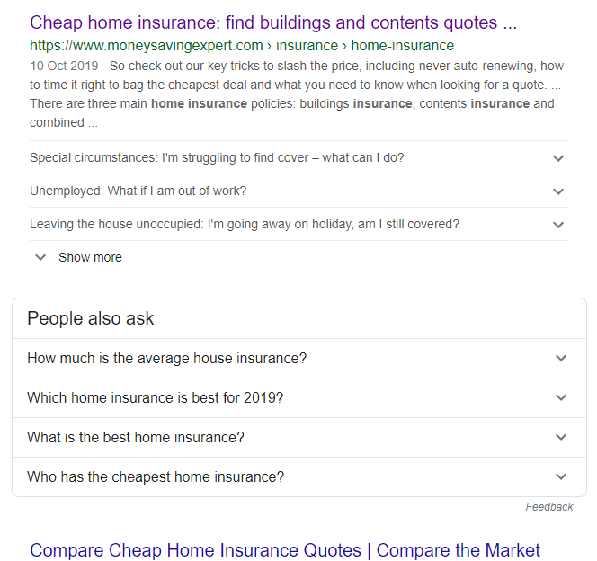 home insurance Google search