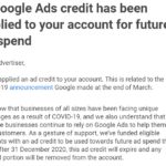 Google Ad Credit Email